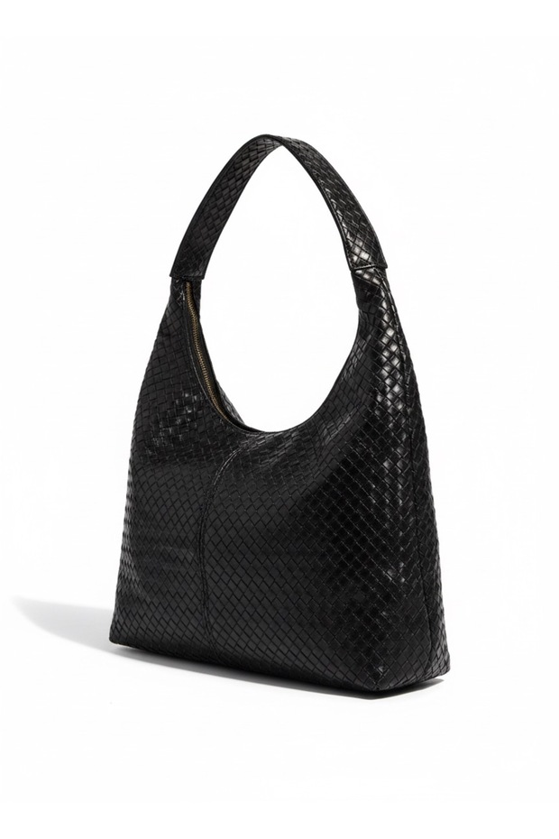 Siyah örgü çanta - 4