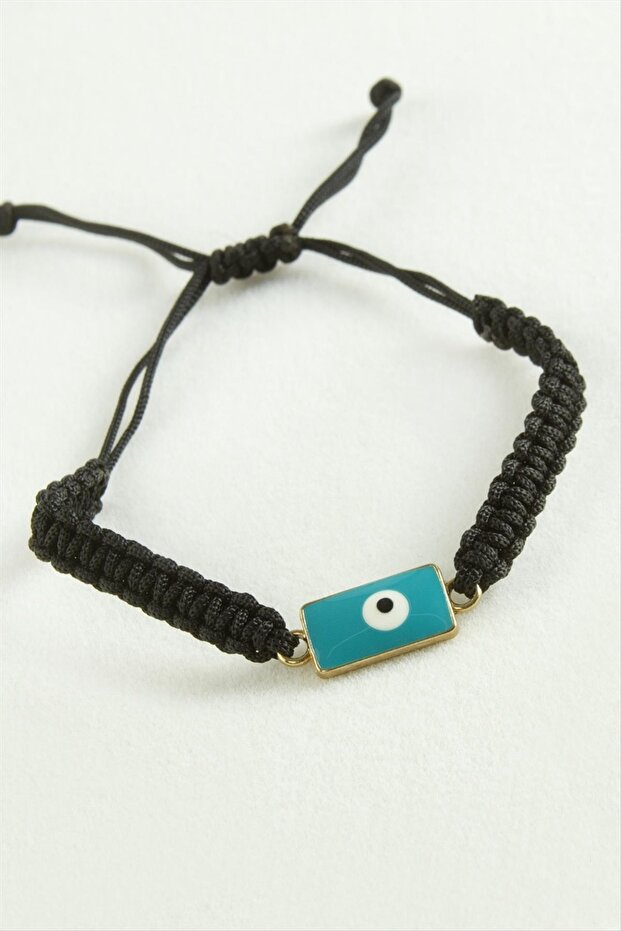 Nazar Rectangular Macrame Rope Bracelet - 1