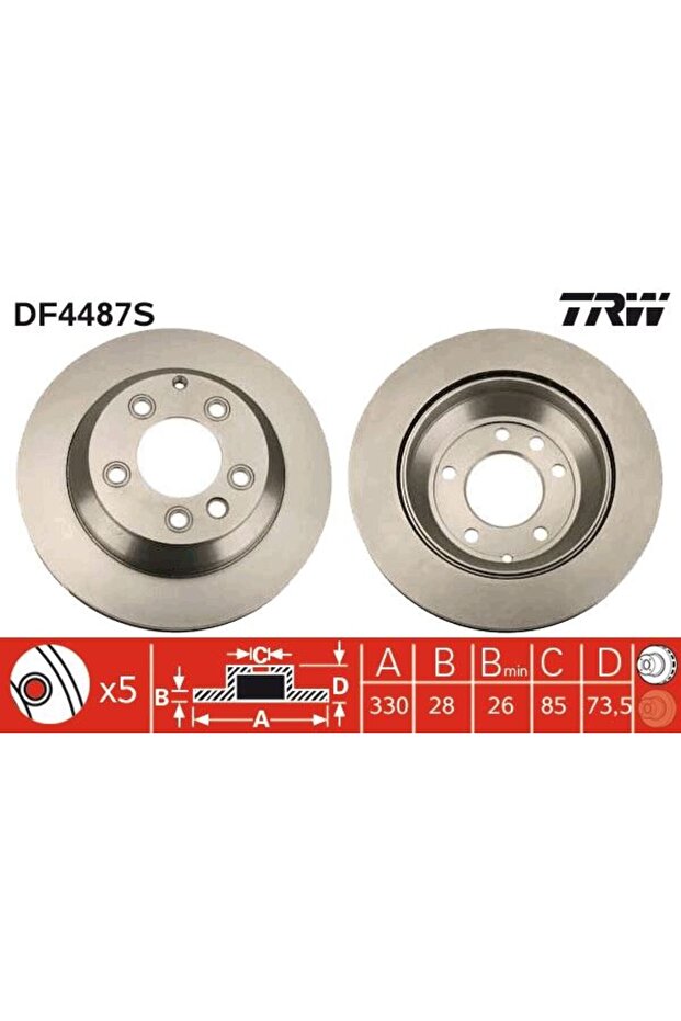 Vw Fren Diski Arka - 28157/ Ddf1580 - Df4487s - 1