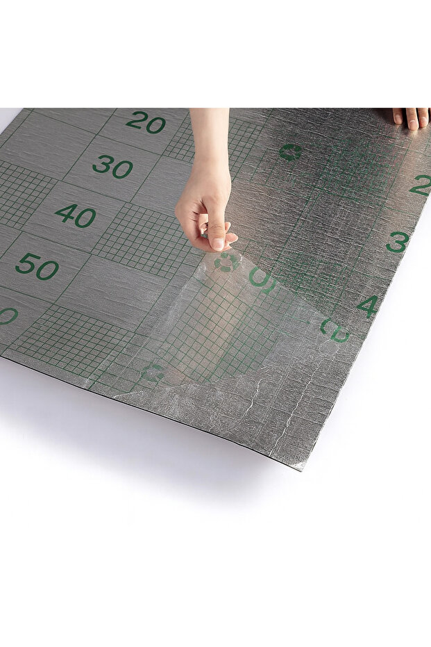 60cm x 280cm 1 Adet Kendinden Yapışkanlı krem Lambiri Desenli Duvar Paneli Kağıdı - 6