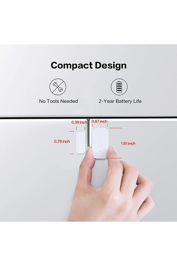 Door and Window Sensor, Requires HUB, Zigbee Connection, Wireless Mini Contact Sensor fo - 4
