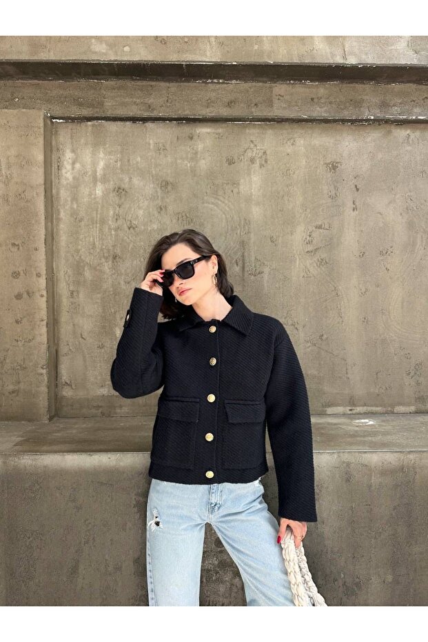 سترة بأزرار وياقة بولو - 3