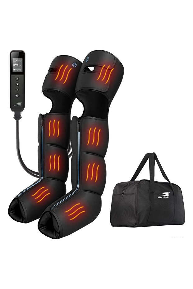 Air Compression Full Leg & Foot Massager with Heat EM-2197 3 Intensities, 3 Modes, 3 Heat Levels - 1