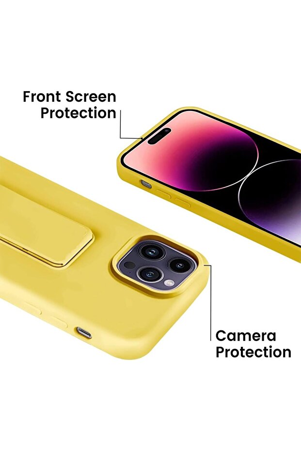 جراب متوافق مع هاتف iPhone 14 مع حامل، متعدد الوظائف مغناطيسي عمودي وأفقي... - 4