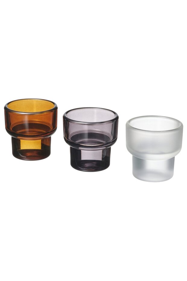 LADUSVALA Tealight holder, mixed colours, 5.5 cm