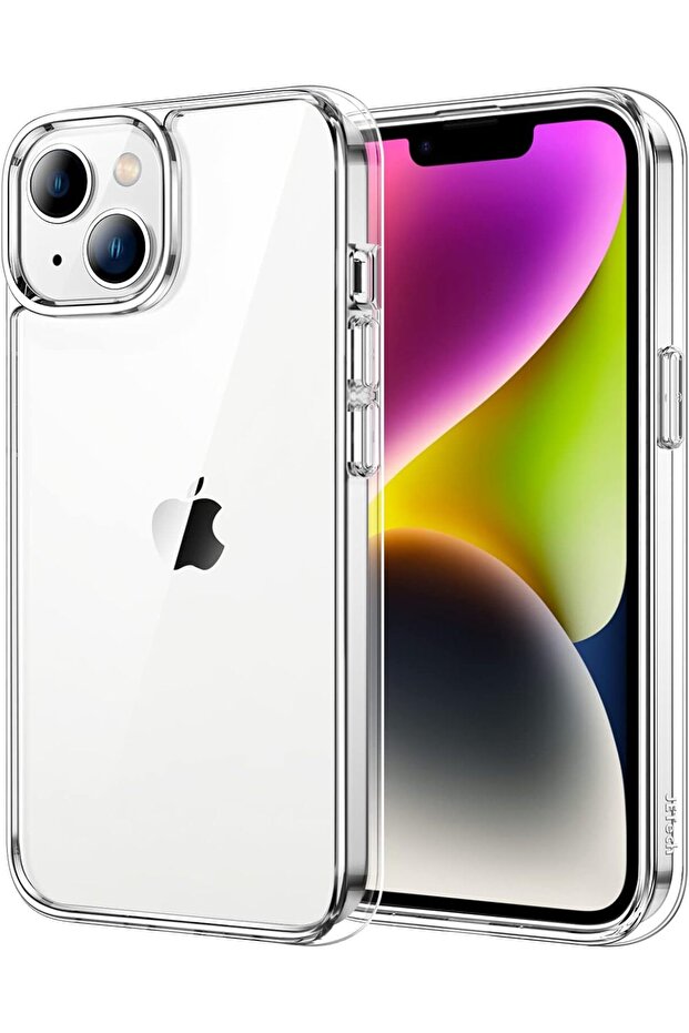 حافظة ZTECH مقاومة للصدمات لهاتف Apple iPhone 14 مقاس 6.1 بوصة (شفافة)