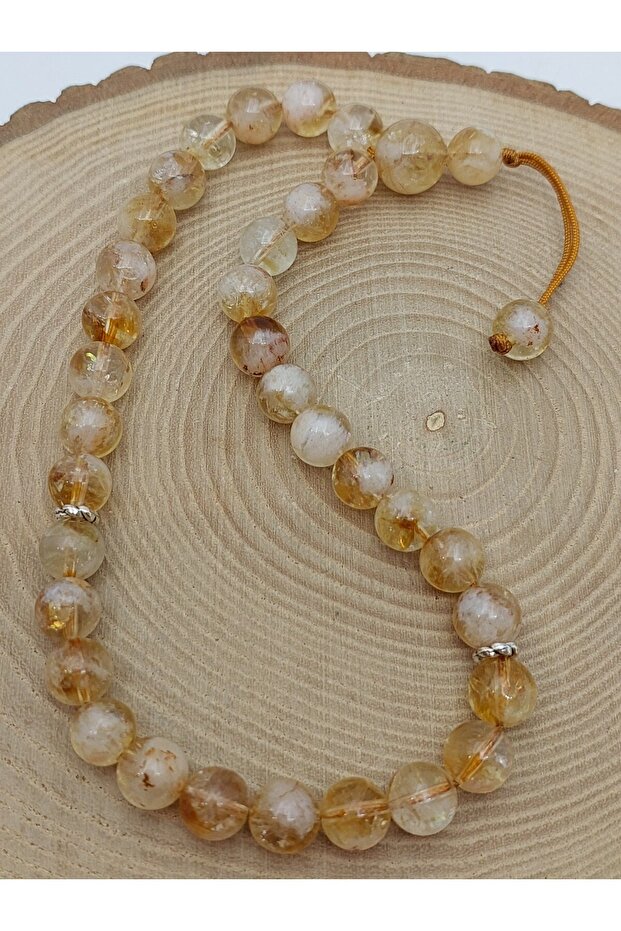 Citrine Stone 33-Piece Special Design Prayer Beads 8mm (27570)