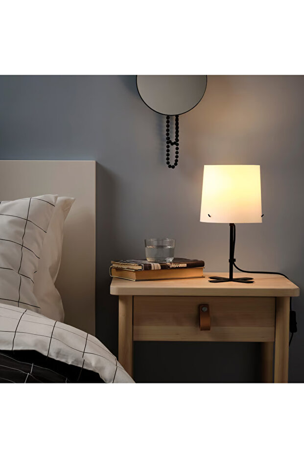 مصباح طاولة, أسود/أبيض, 31 سم - 4