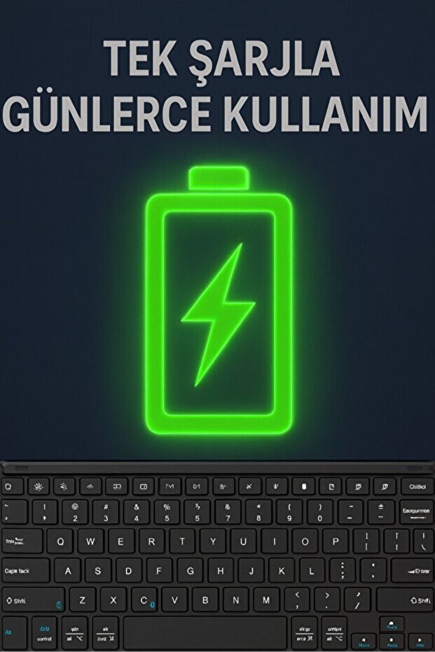 Kablosuz Şarjlı Bluetooth Klavye Mouse Touchpadli Seti Ve Bluetooth Kulaklık - 4