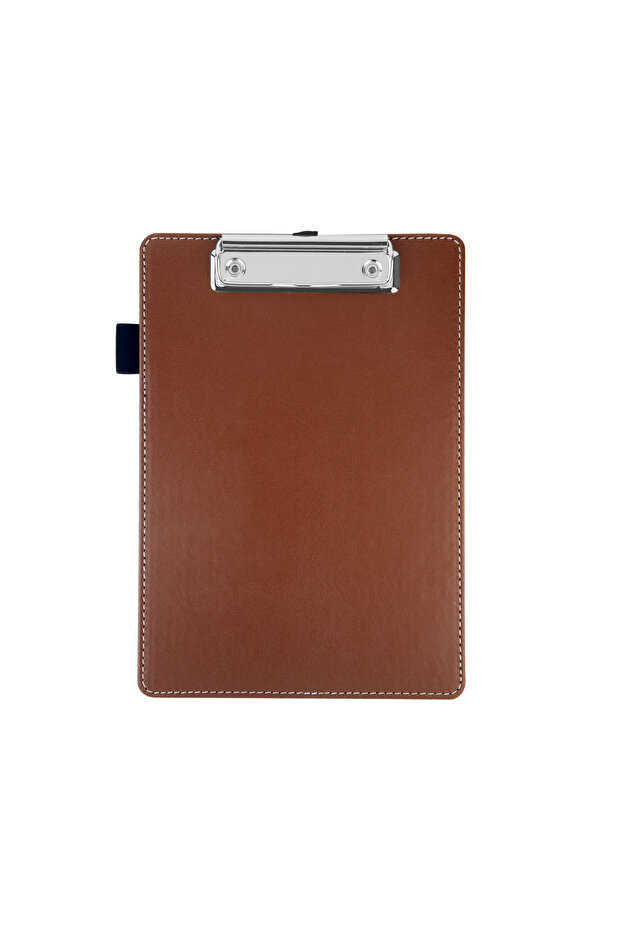 Secretary's Office, A5 Small Size, Without Cover, A5 Clipboard Vegan Faux Leather, 17.5X24.5 Cm., Tan