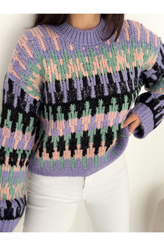 سترة تريكو منقوشة ذات ملمس ناعم - 3