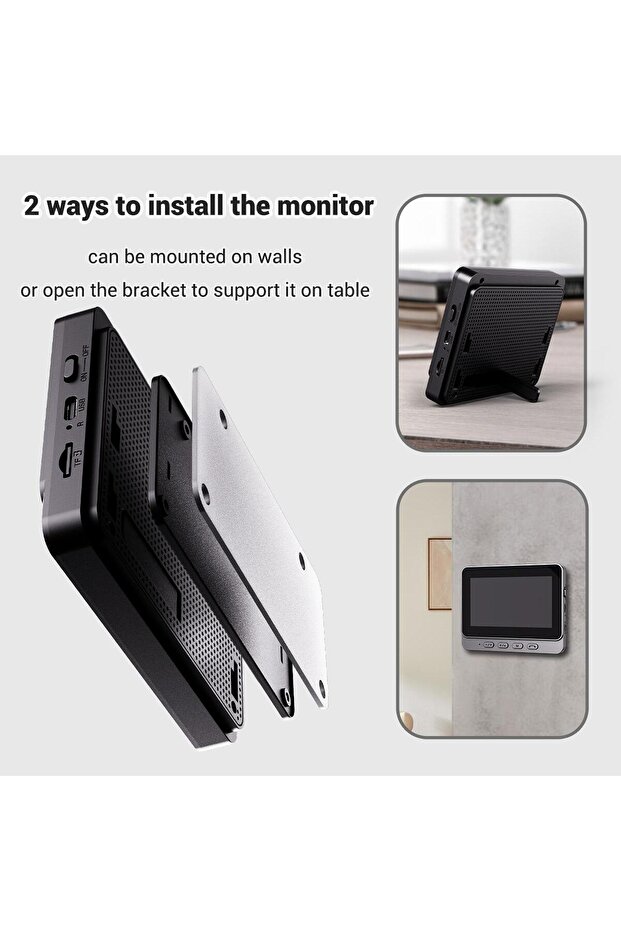 Wireless WiFi Video Doorbell – 2-Way Intercom, Night Vision, IPS Screen, TF Card, Low Power Use - 4