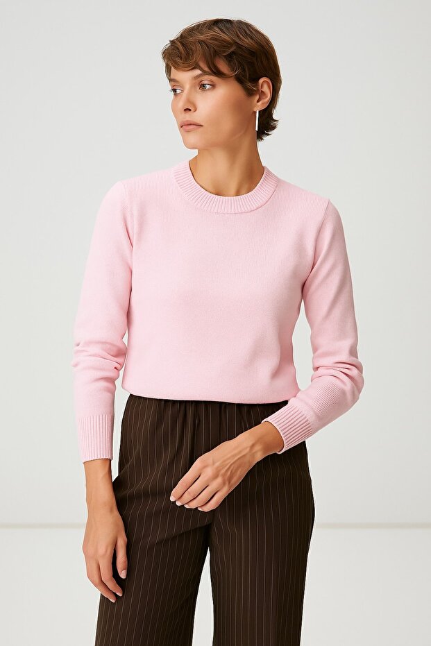 Bisiklet Yaka Oversize Triko KAZAK - 1