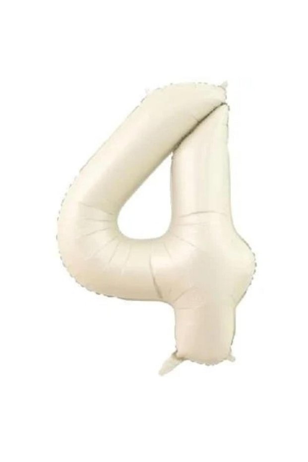 İstoç Cream Color Number Foil Balloon 76 cm - 4