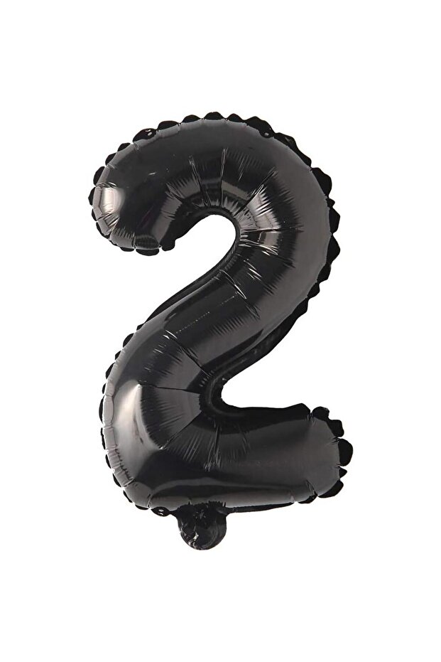 بالون فويل على شكل رقم أسود 76 سم - 2