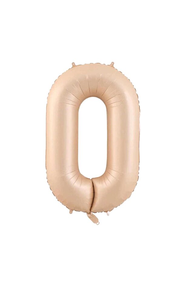 Sand Beige Color Number Foil Balloon 76 cm - 0