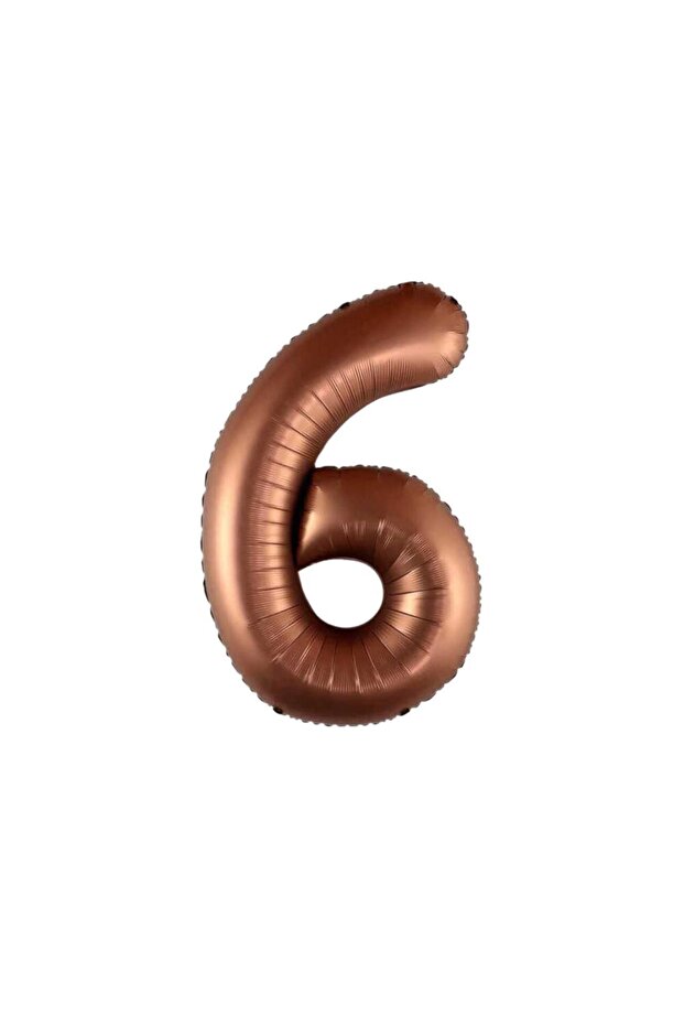 Brown Color Number Foil Balloon 76 cm - 6