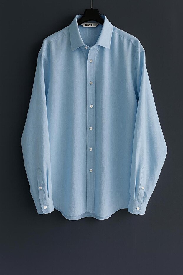 قميص كتان أساسي للرجال - 1