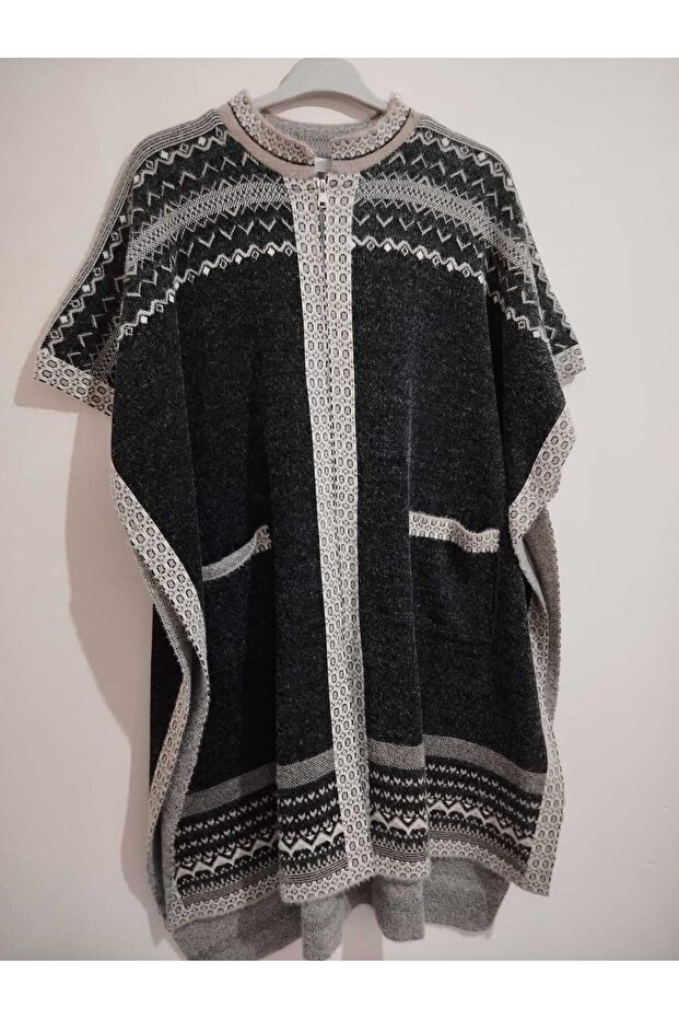 Superior Quality, Very Large Size, Soft Coat Model Knitwear Poncho