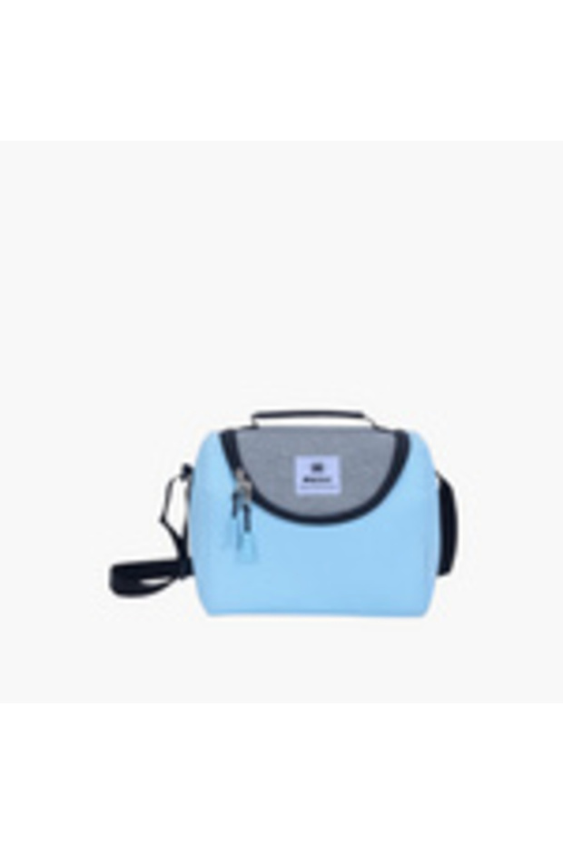 Insulated Lunch Bag with Zipper Closure and Colorful Patterns by - 1