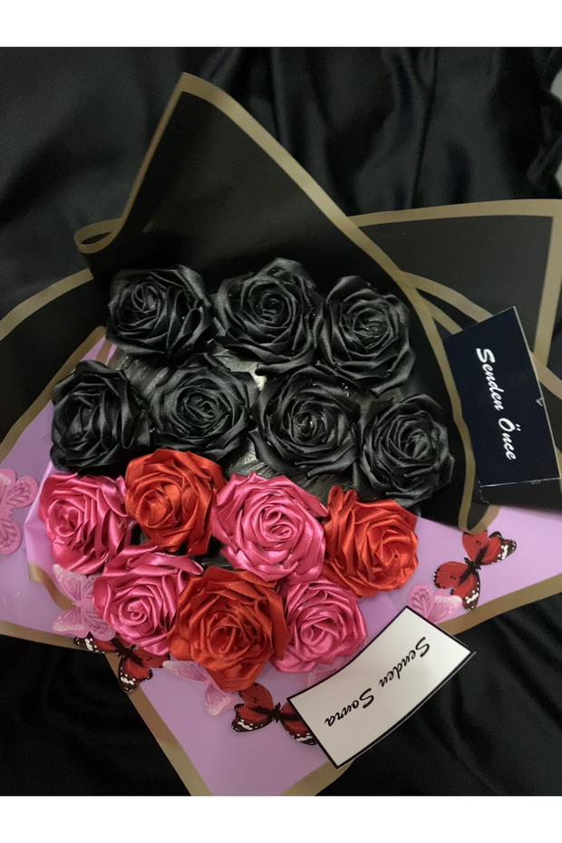 Senden Önce,Senden Sonra Yapay Gül Buketi. Doğum Günü,Sevgililer Günü Hediyesi (NOT YAZİLABİLİR) - 5