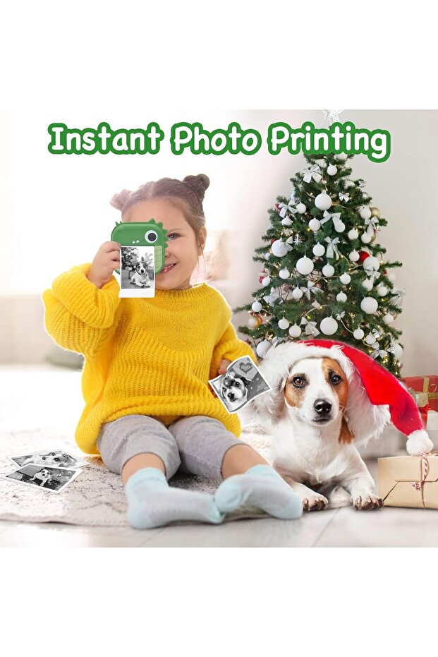 Children's camera with instant printing function, Vala® M2, dinosaur, 48 Mpx 1080P - 4