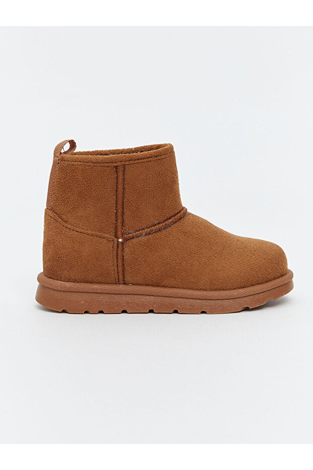 LCW STEPS Bej Süet Görünümlü Kız Bebek Ev Botu Panduf - 2