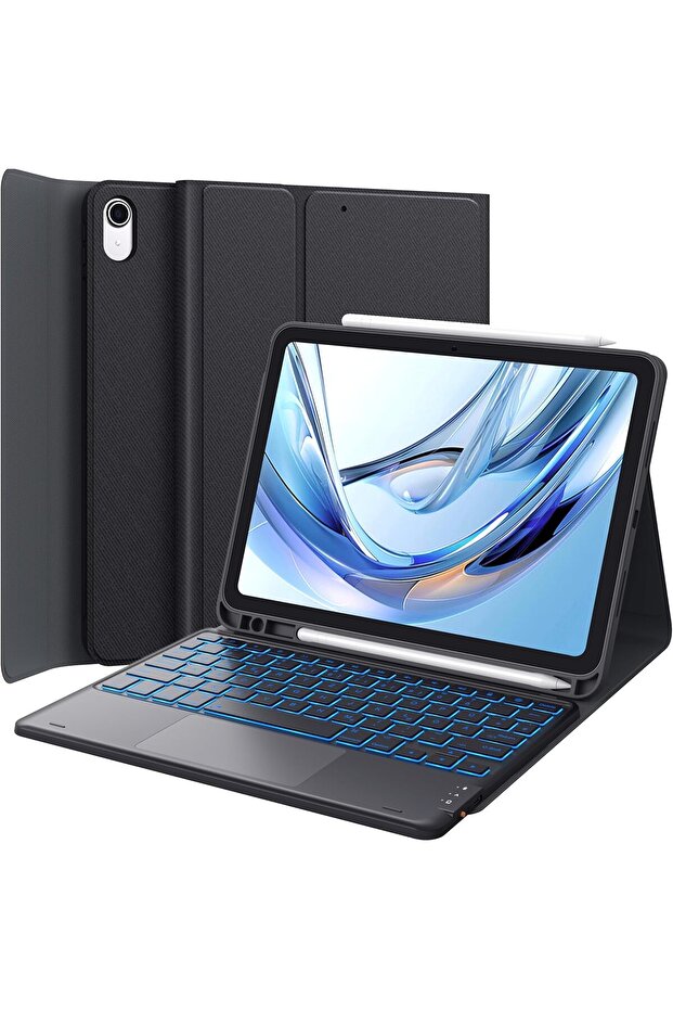 iPad 10 Generation Case with Keyboard (10.9, 2022), 7 Colours Lighting, Multi Touch Trackpad