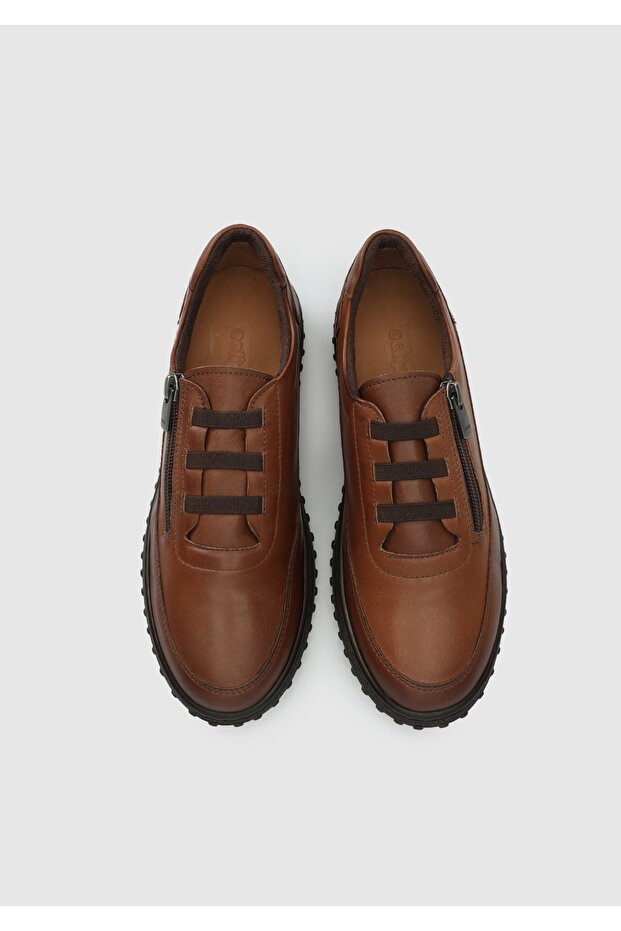 Kahve Deri Kadın Ayakkabı - 5