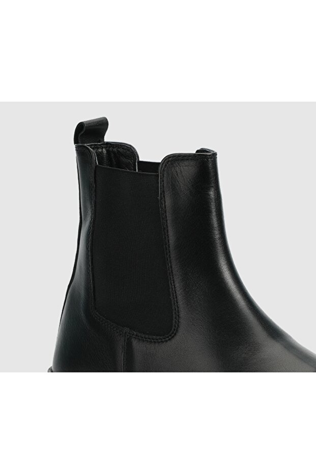 Siyah Deri Erkek Bot - 5