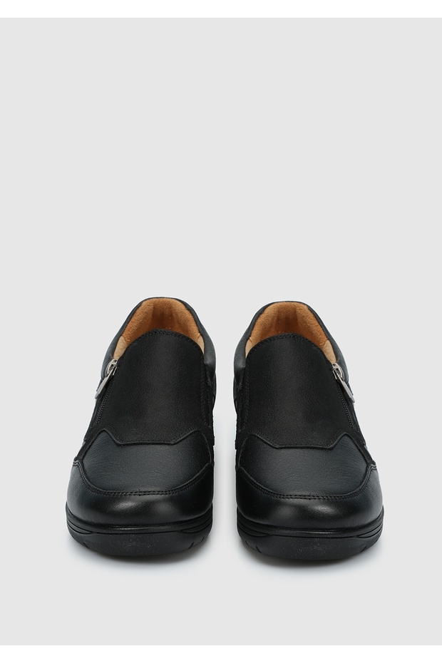 Siyah Deri Kadın Ayakkabı - 3