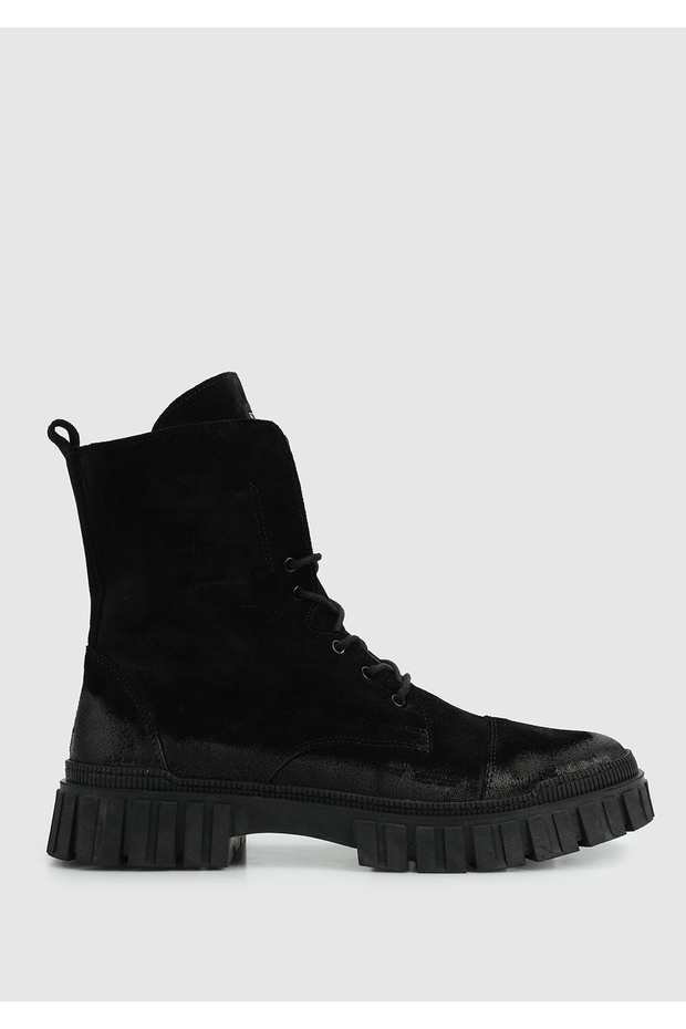 Siyah Deri Erkek Bot - 1