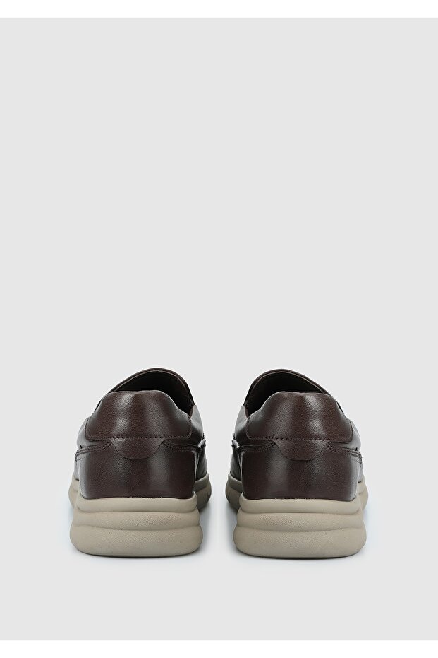 Brown Leather Men's Shoes - 4