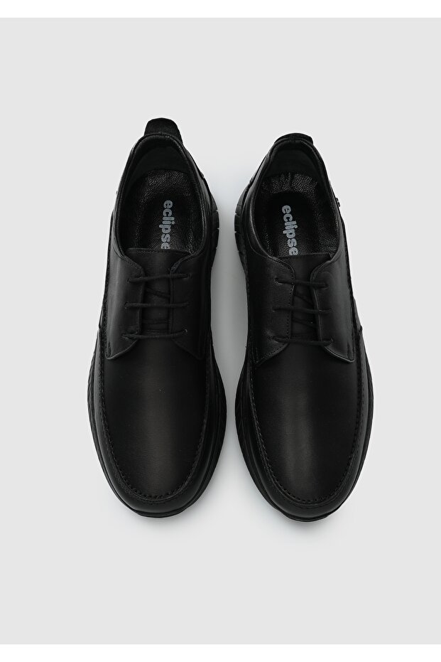 Siyah Deri Erkek Ayakkabı - 4