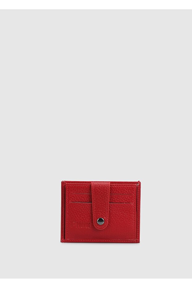 حامل بطاقات جلدي أحمر 328 من نوع فلوثر