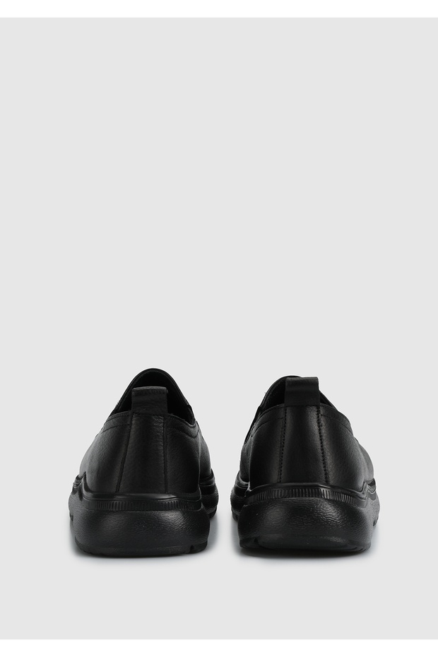 Siyah Deri Kadın Ayakkabı - 4