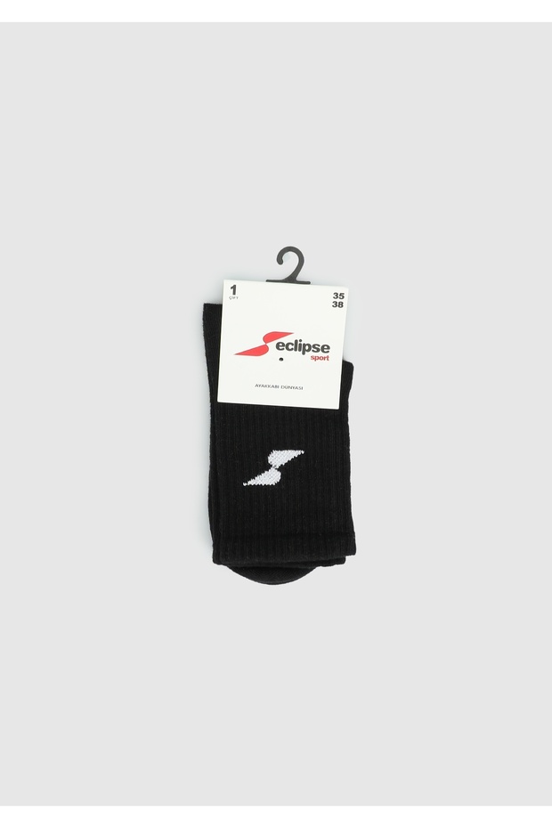 Black Es002 Black Tennis Single Socks