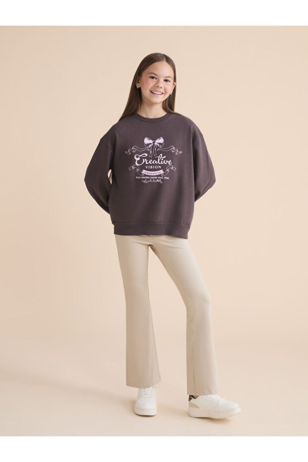 Beli Lastikli İspanyol Paça Kız Çocuk Tayt - 1