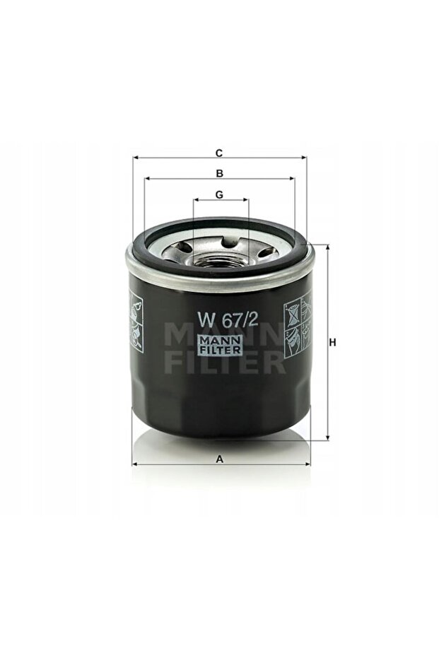 Oil Filter, Filter, W 67/2 - 2