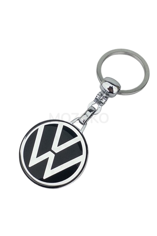 High Quality Black Volkswagen Logo Drop Printed Stylish Gift Car Keychain