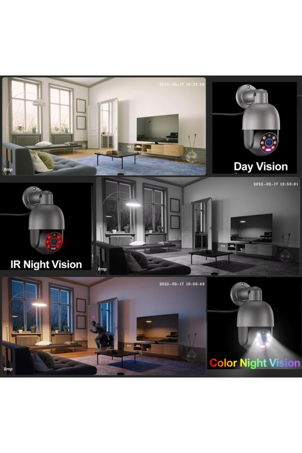 Surveillance Kit with 4 Cameras 8 MP (4K) IR 30m, P2P Multi-User Access - 3