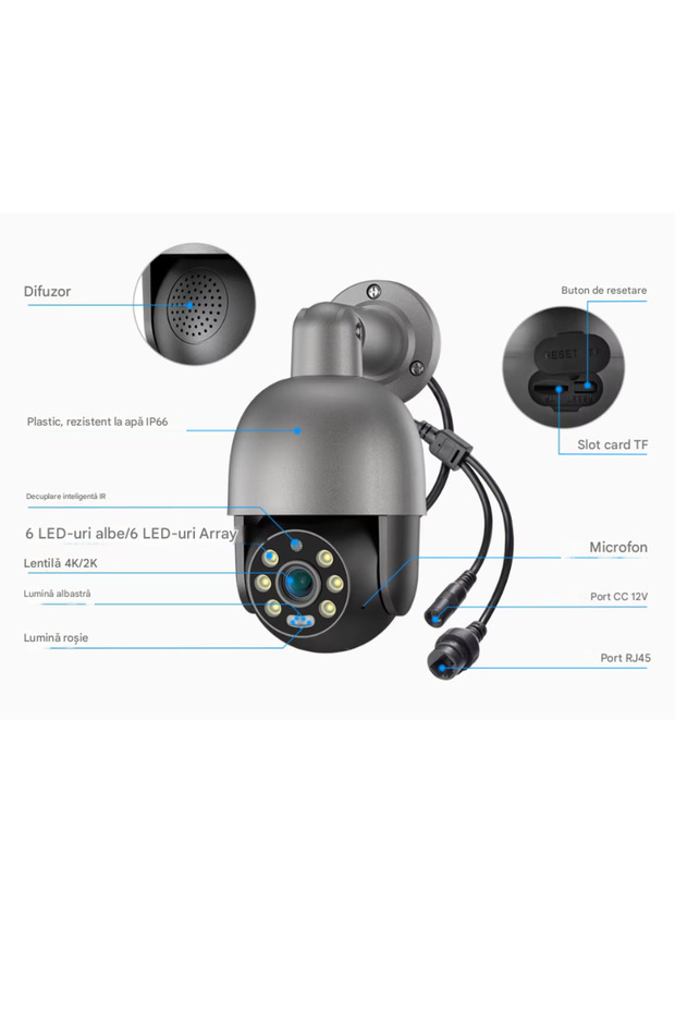 Surveillance Kit with 4 Cameras 8 MP (4K) IR 30m, P2P Multi-User Access - 6