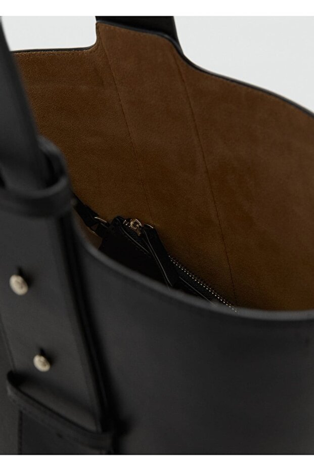 Deri bucket çanta - 6