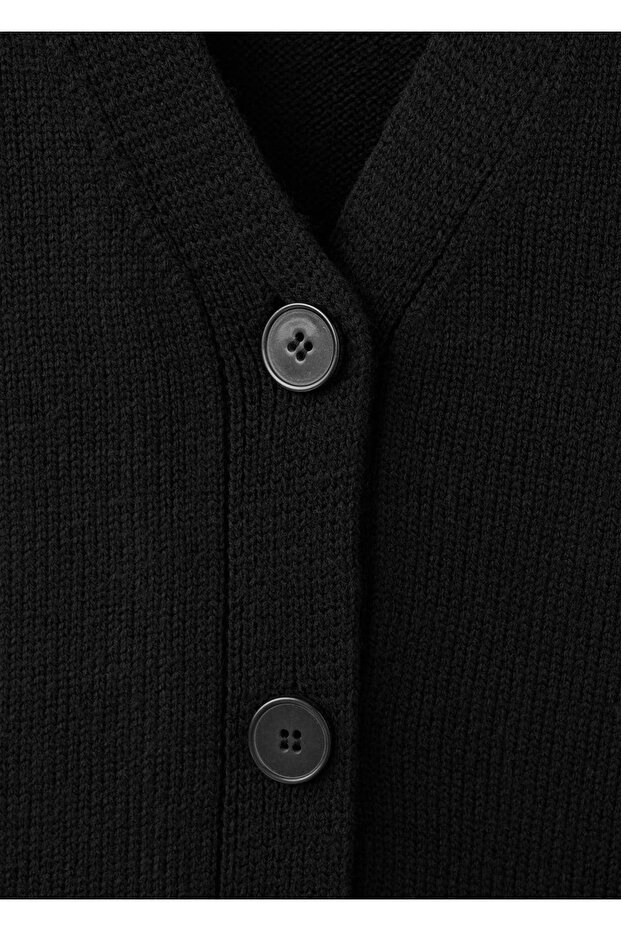 V yaka oversize hırka - 8