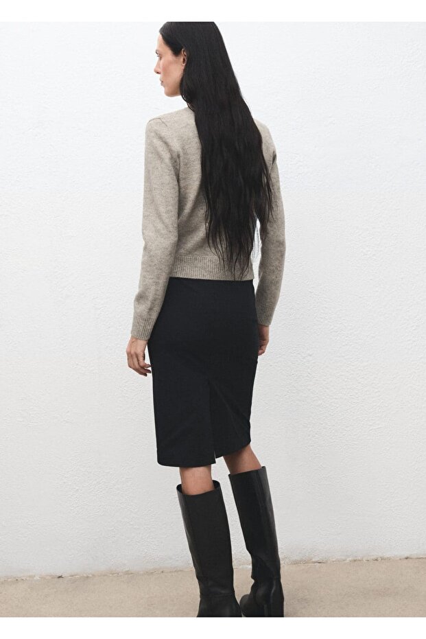 Triko düğmeli hırka - 4