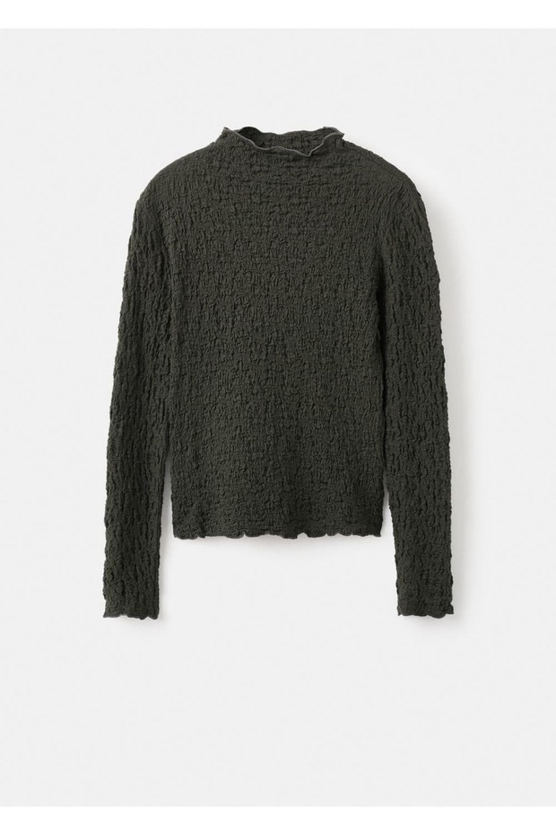 Dokuma krep bluz - 3