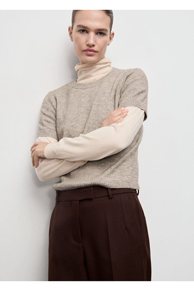 Kısa kollu triko tişört - 1