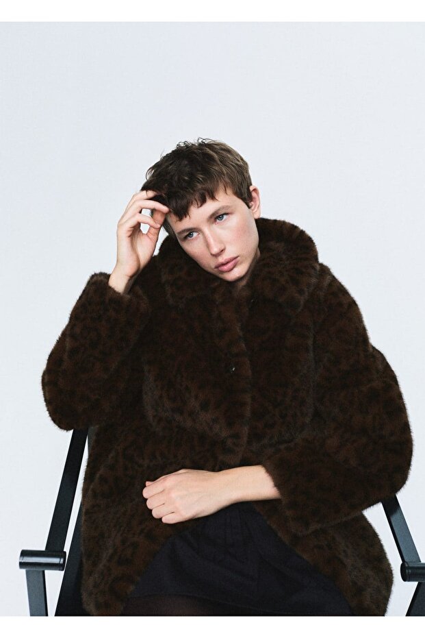 Leopard Print Fur Coat