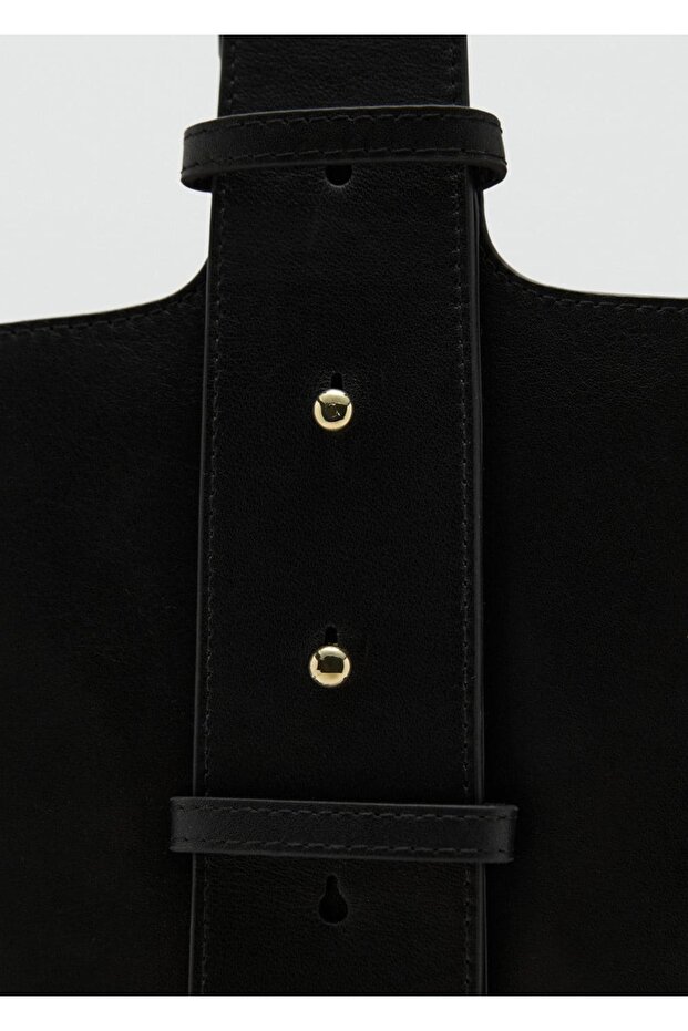 Deri bucket çanta - 5