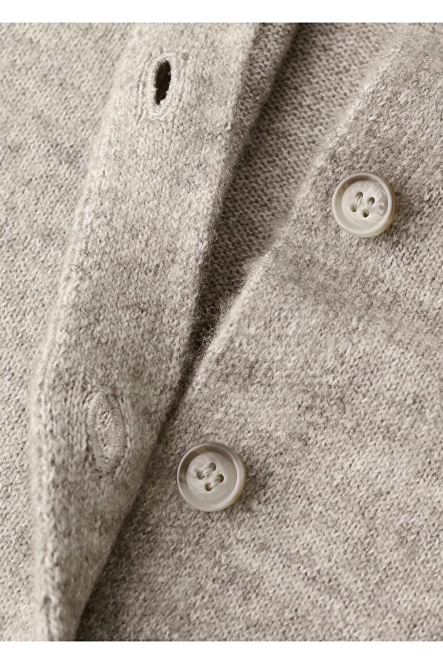 Triko düğmeli hırka - 5